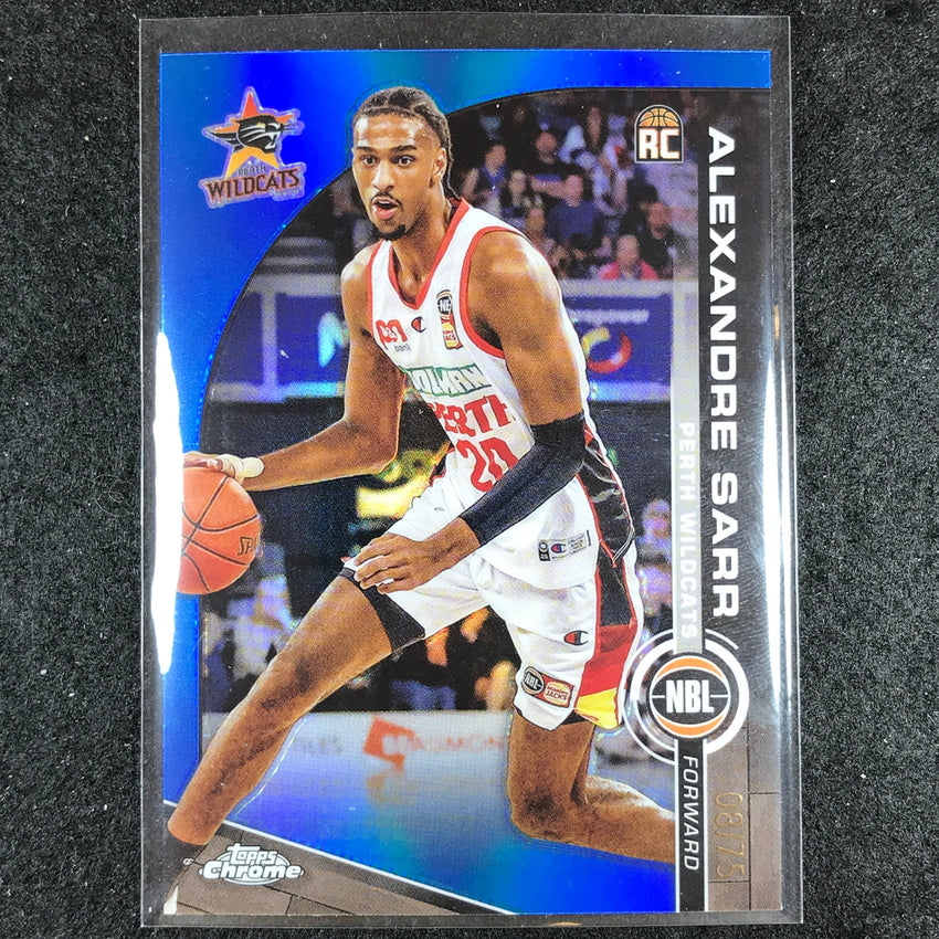 2023-24 Topps Chrome NBL ALEXANDRE SARR Rookie Base Blue 8/75 #61
