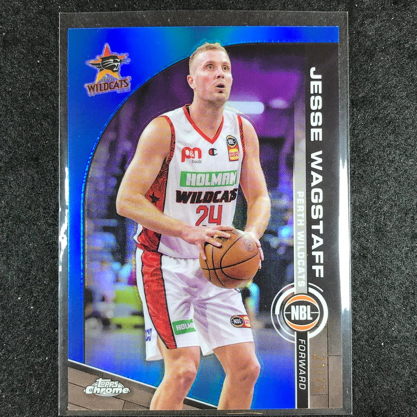 2023-24 Topps Chrome NBL JESSE WAGSTAFF Base Blue 21/75 #67