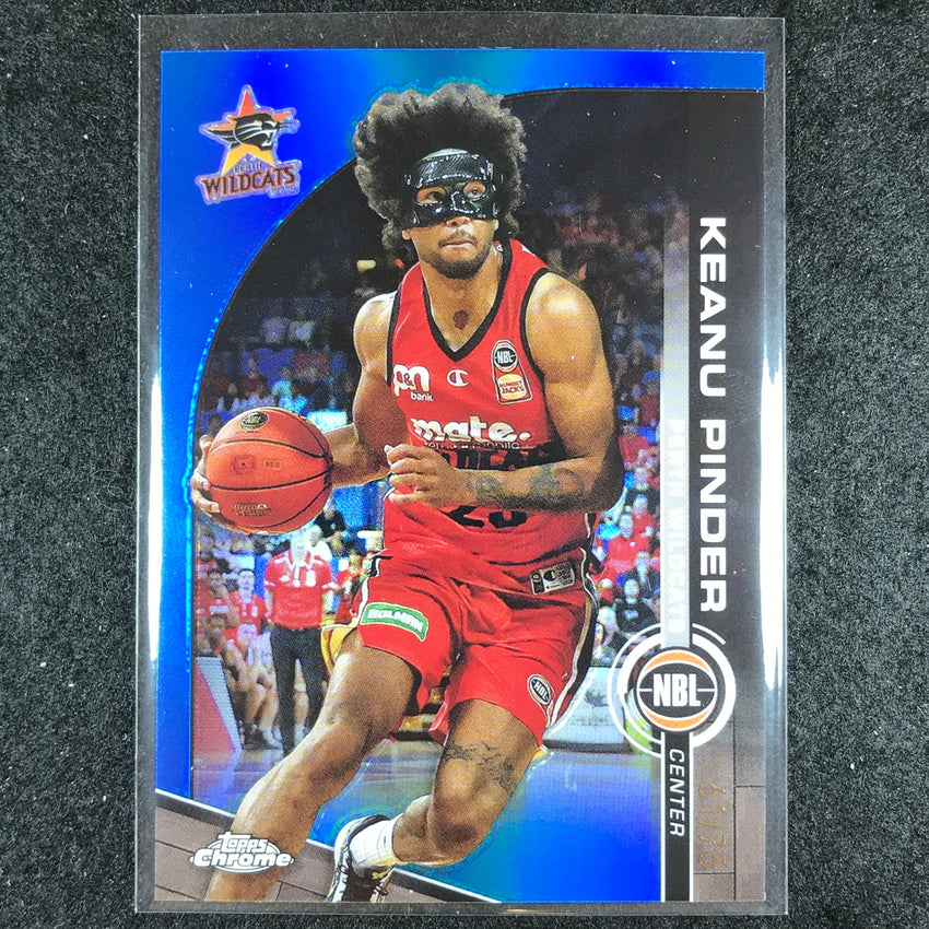 2023-24 Topps Chrome NBL KEANU PINDER Base Blue 61/75 #68