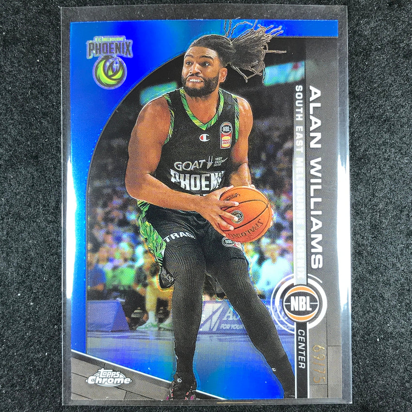 2023-24 Topps Chrome NBL ALAN WILLIAMS Base Blue 69/75 #73
