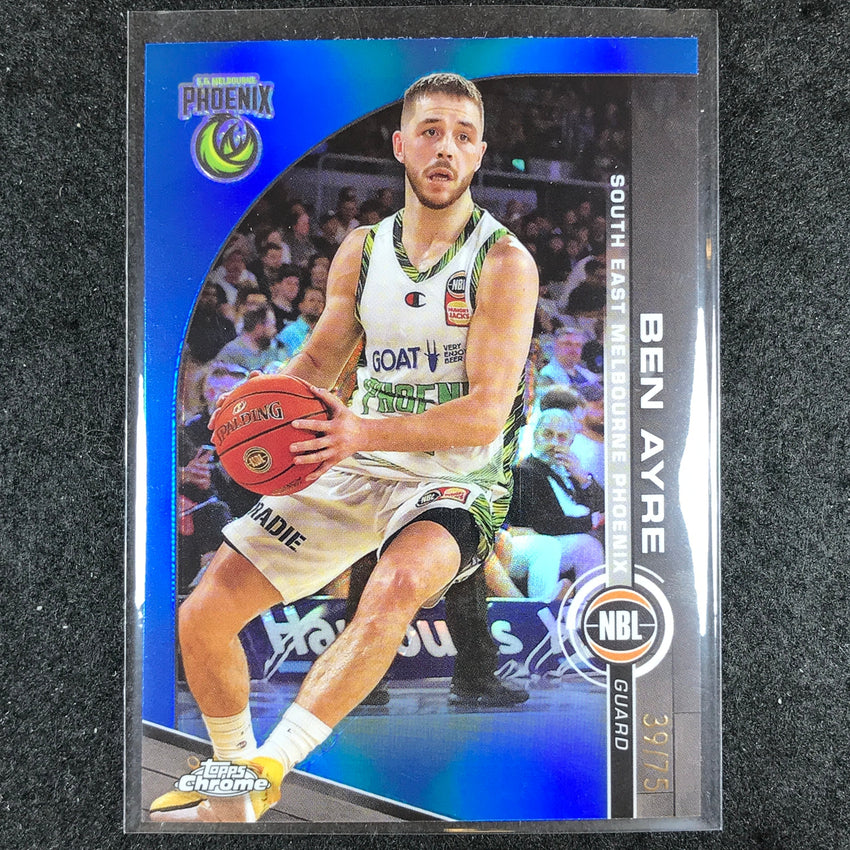 2023-24 Topps Chrome NBL BEN AYRE Base Blue 39/75 #74