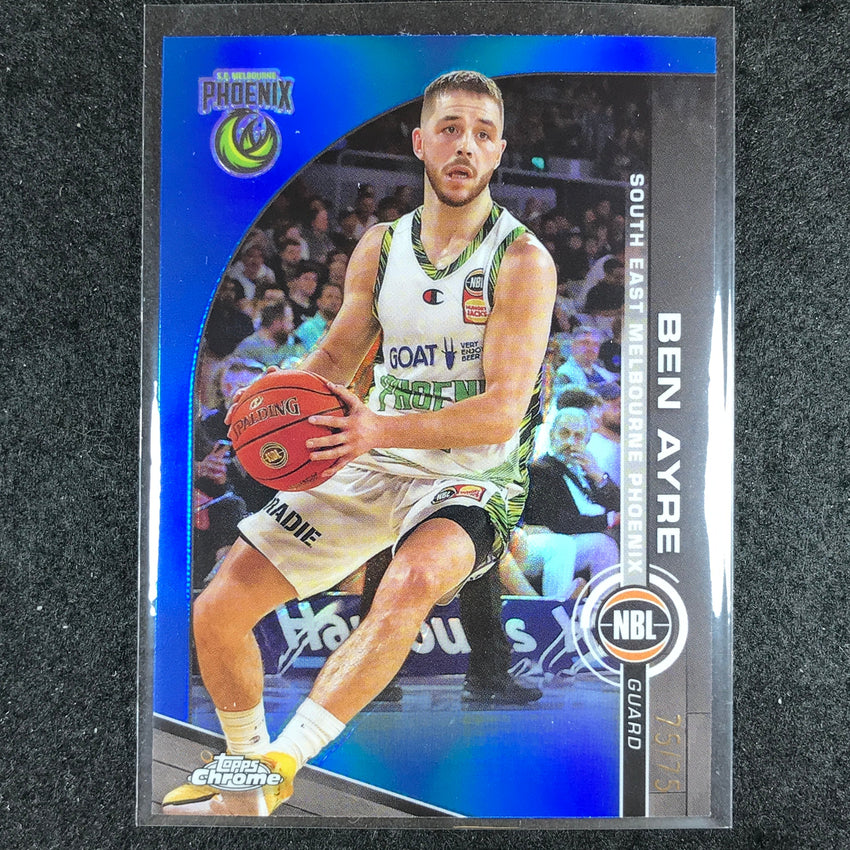 2023-24 Topps Chrome NBL BEN AYRE Base Blue 75/75 #74