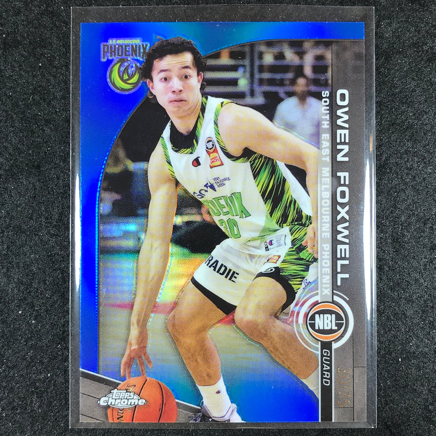 2023-24 Topps Chrome NBL OWEN FOXWELL Base Blue 30/75 #78