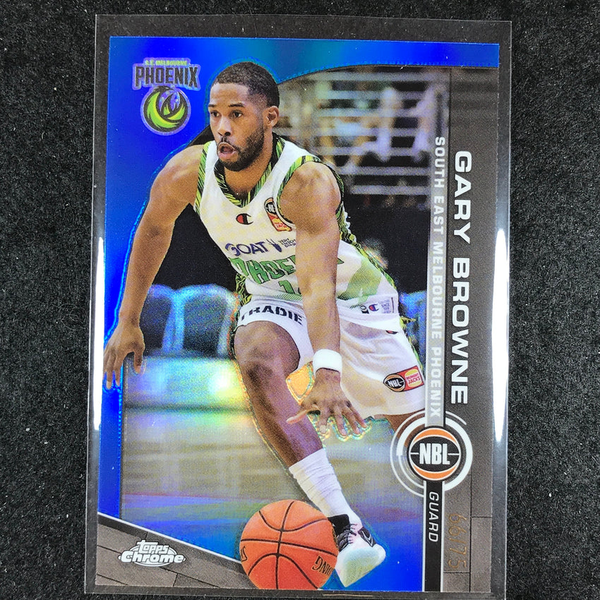 2023-24 Topps Chrome NBL GARY BROWNE Base Blue 66/75 #80
