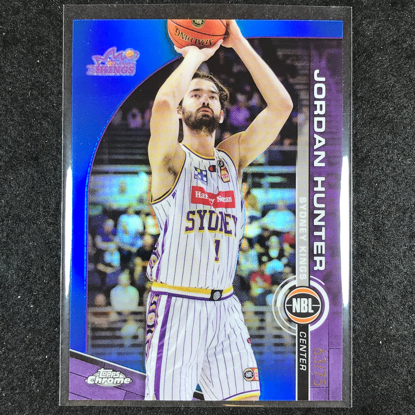 2023-24 Topps Chrome NBL JORDAN HUNTER Base Blue 63/75 #81