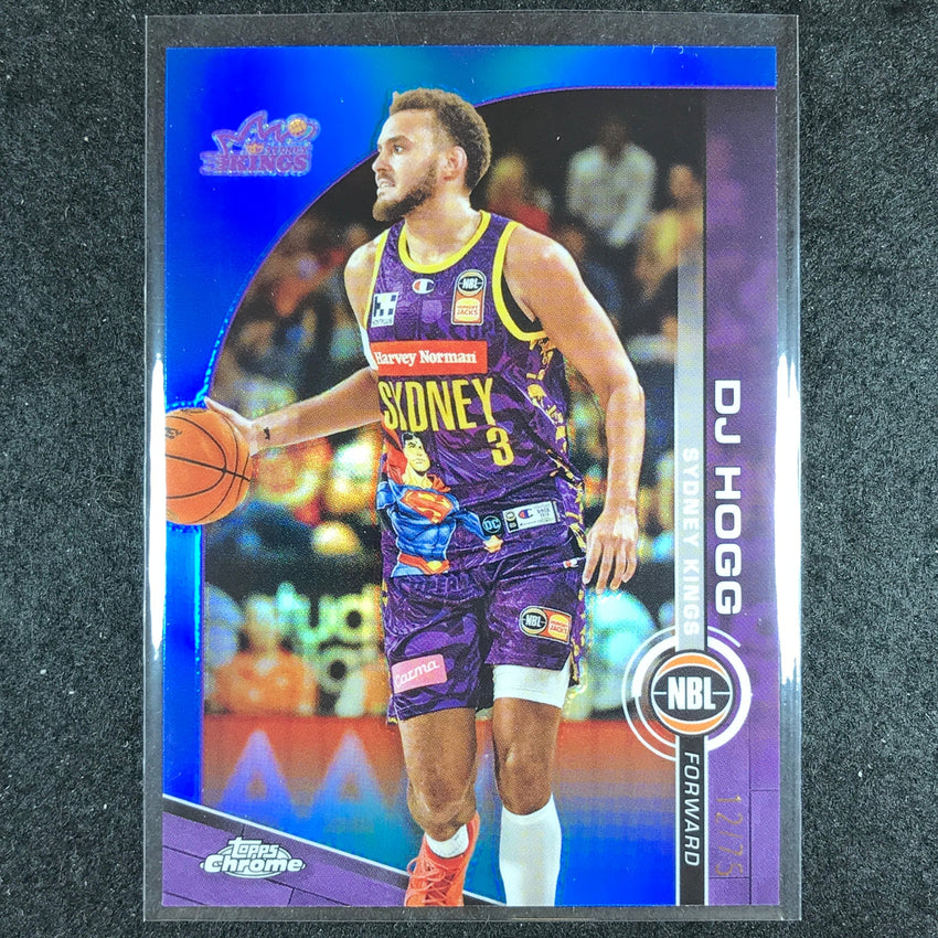 2023-24 Topps Chrome NBL DJ HOGG Base Blue 12/75 #84