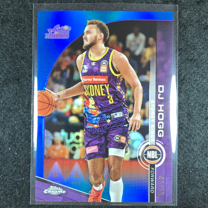 2023-24 Topps Chrome NBL DJ HOGG Base Blue 45/75 #84