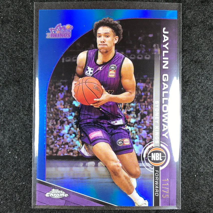 2023-24 Topps Chrome NBL JAYLIN GALLOWAY Base Blue 11/75 #85