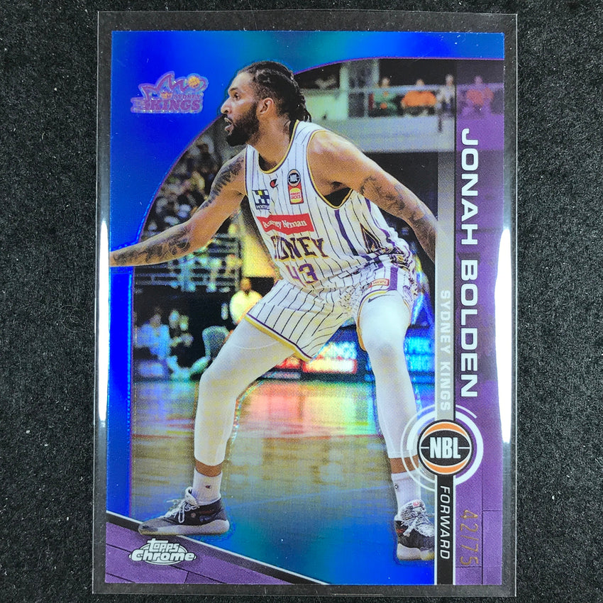 2023-24 Topps Chrome NBL JONAH BOLDEN Base Blue 42/75 #86