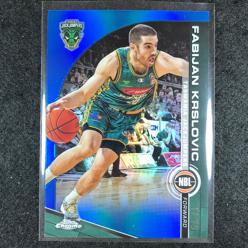 2023-24 Topps Chrome NBL FABIJAN KRSLOVIC Base Blue 17/75 #93