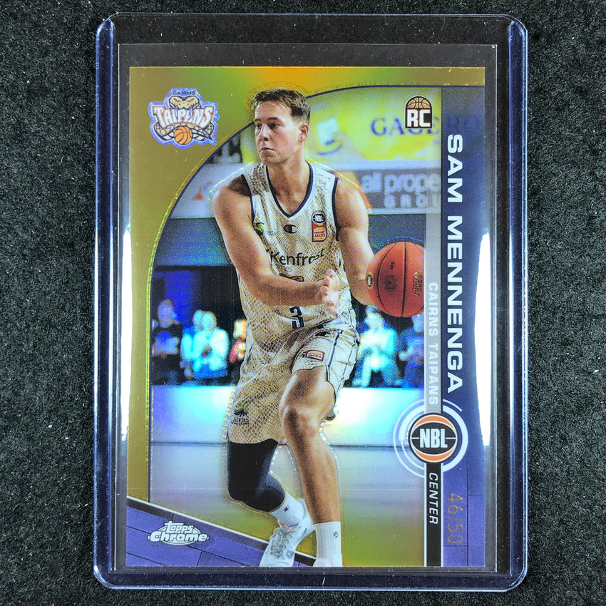 2023-24 Topps Chrome NBL SAM MENNENGA Rookie Base Gold 46/50 #27