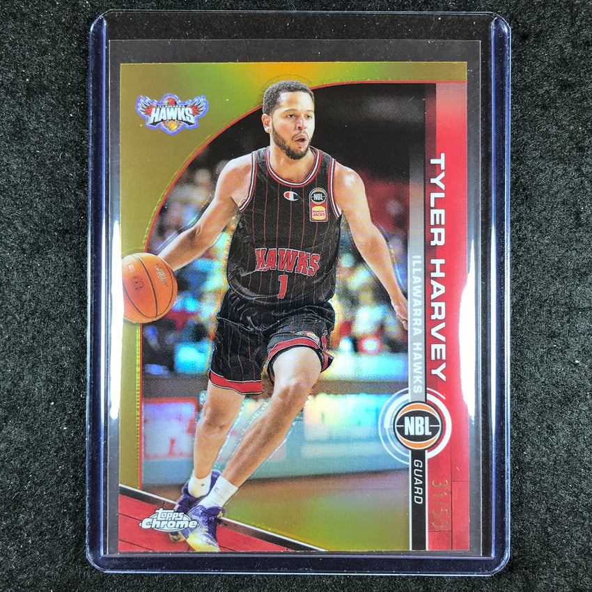 2023-24 Topps Chrome NBL TYLER HARVEY Base Gold 31/50 #38