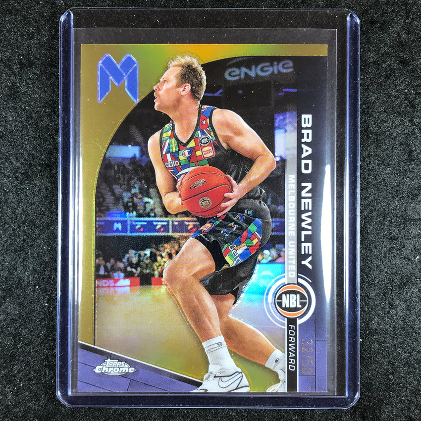 2023-24 Topps Chrome NBL BRAD NEWLEY Base Gold 32/50 #43