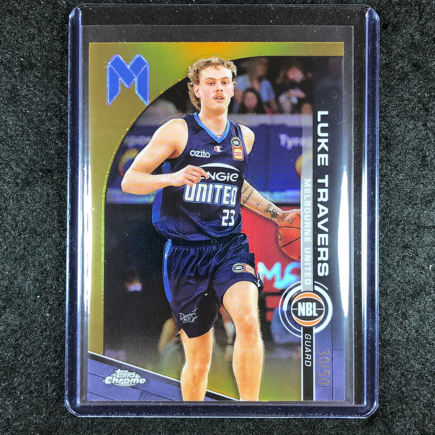 2023-24 Topps Chrome NBL LUKE TRAVERS Base Gold 30/50 #48