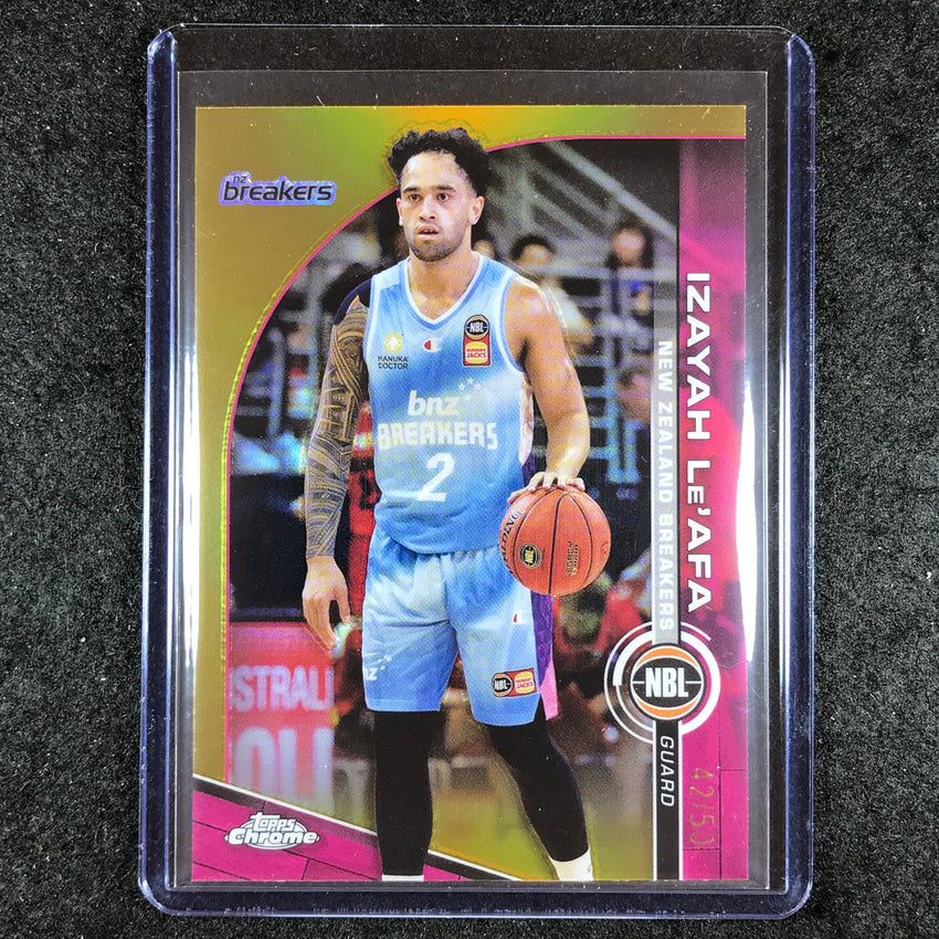 2023-24 Topps Chrome NBL IZAYAH LE'AFA Base Gold 42/50 #56
