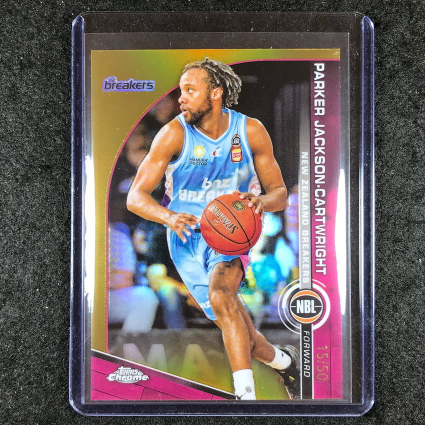 2023-24 Topps Chrome NBL PARKER JACKSON-CARTWRIGHT Base Gold 15/50 #54
