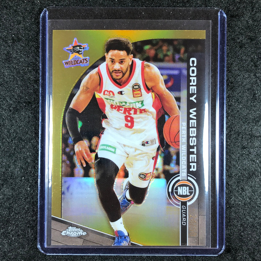 2023-24 Topps Chrome NBL COREY WEBSTER Base Gold 24/50 #64