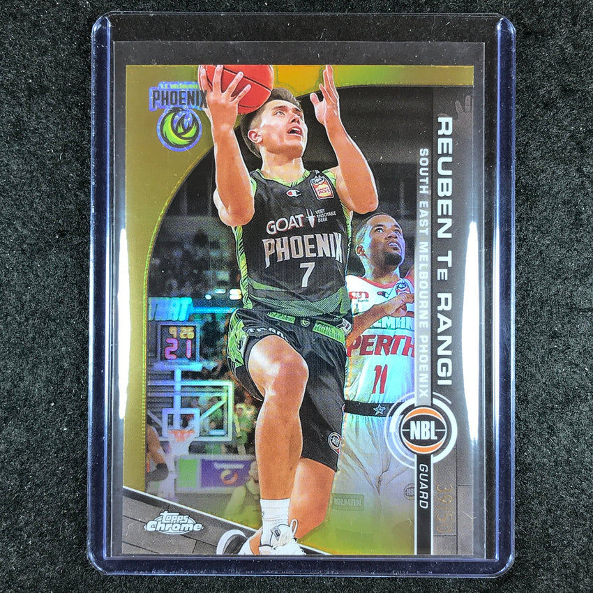 2023-24 Topps Chrome NBL REUBEN TE RANGI Base Gold 39/50 #79