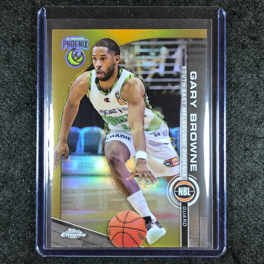 2023-24 Topps Chrome NBL GARY BROWNE Base Gold 48/50 #80