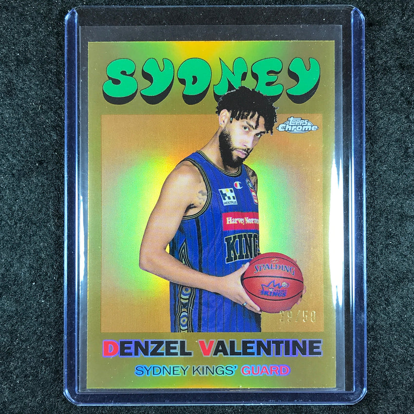 2023-24 Topps Chrome NBL DENZEL VALENTINE 1971 Topps Gold 39/50 #6