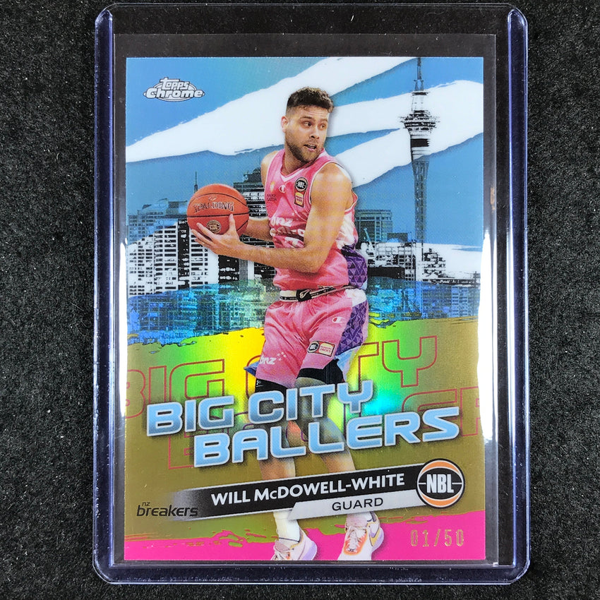 2023-24 Topps Chrome NBL WILL MCDOWELL-WHITE Big City Ballers Gold 1/50 #15