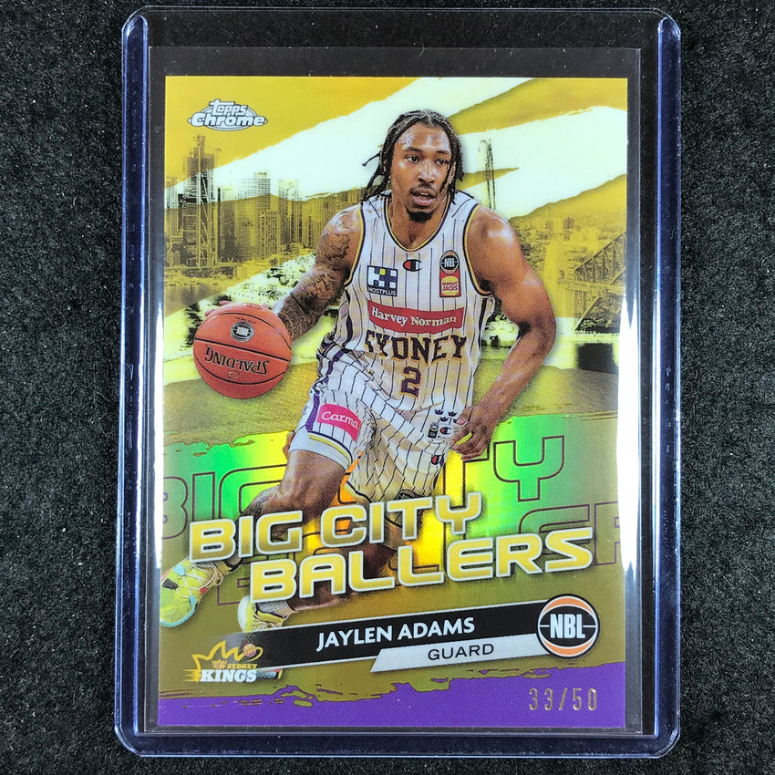 2023-24 Topps Chrome NBL JAYDEN ADAMS Big City Ballers Gold 33/50 #21
