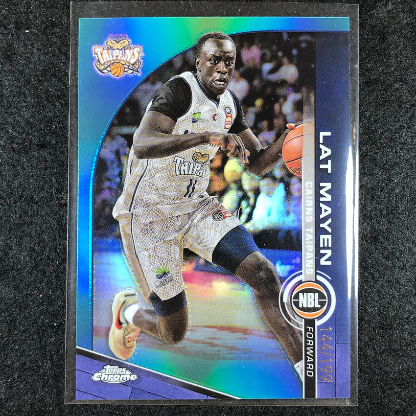 2023-24 Topps Chrome NBL LAT MAYEN Base Aqua 144/199 #25