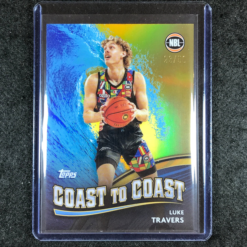2023-24 Topps Chrome NBL LUKE TRAVERS Coast to Coast Gold 23/50 #10