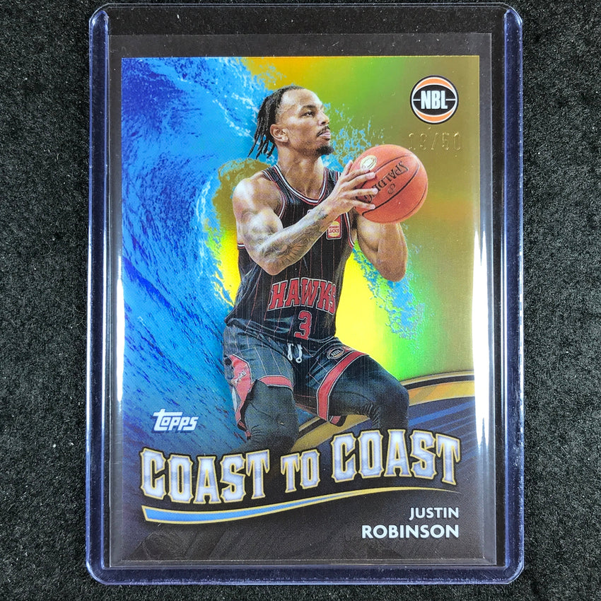 2023-24 Topps Chrome NBL JUSTIN ROBINSON Coast to Coast Gold 19/50 #15