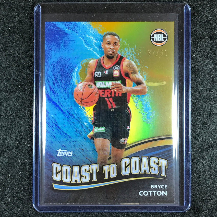 2023-24 Topps Chrome NBL BRYCE COTTON Coast to Coast Gold 37/50 #21