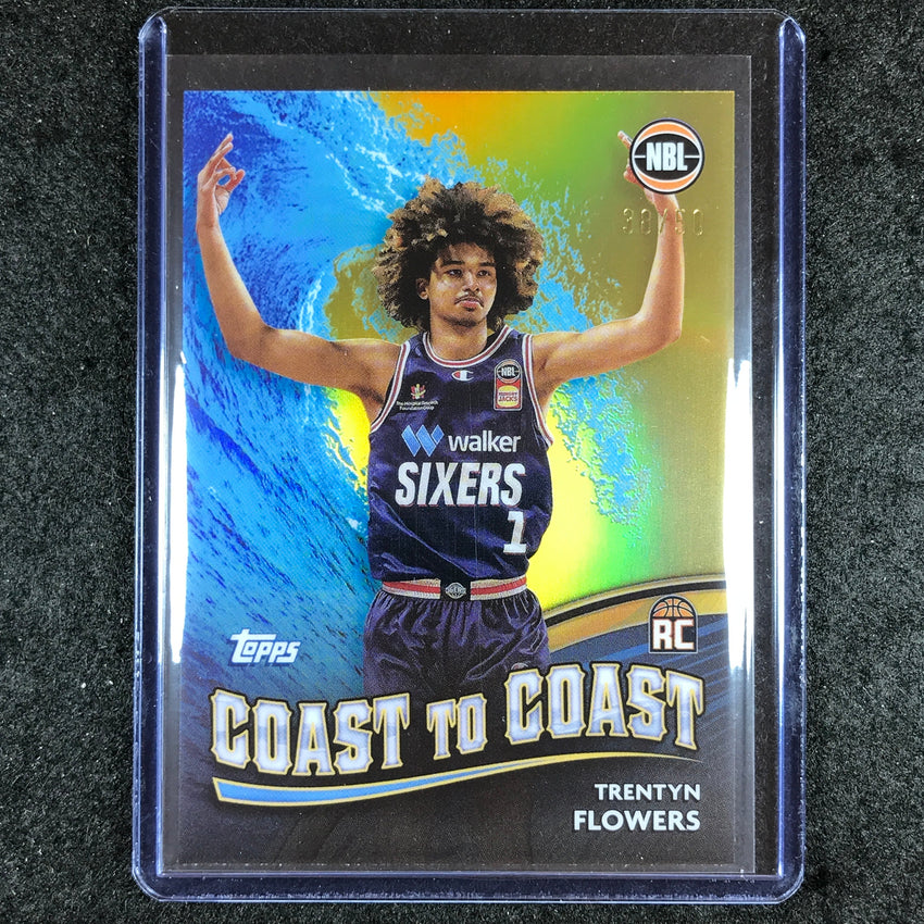 2023-24 Topps Chrome NBL TRENTYN FLOWERS Coast to Coast Rookie Gold 38/50 #28