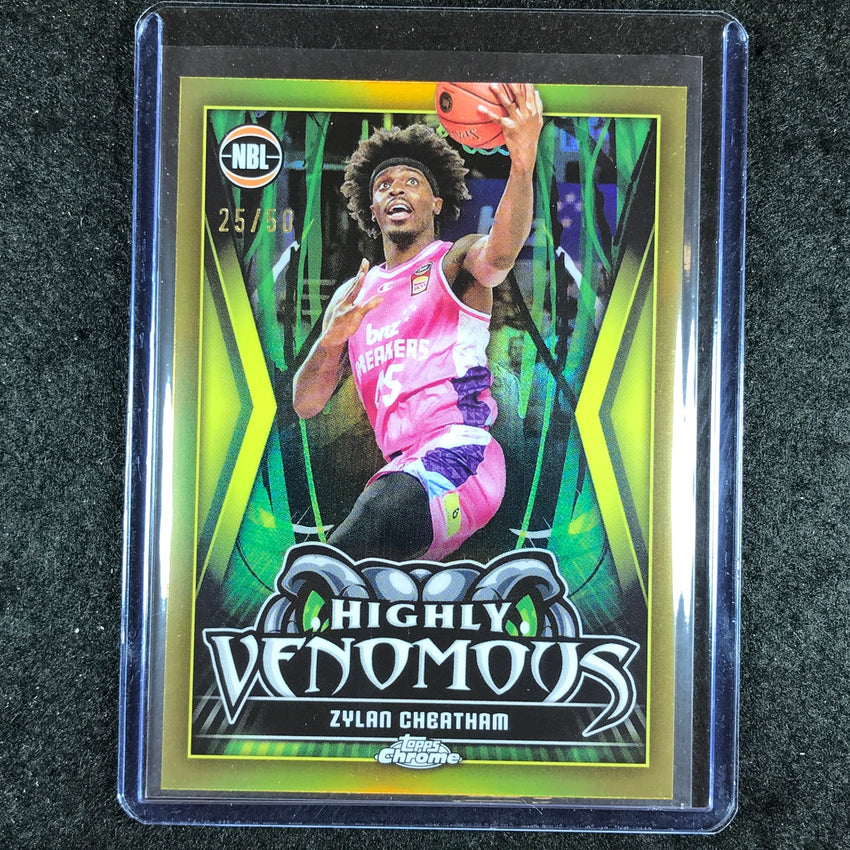 2023-24 Topps Chrome NBL ZYLAN CHEATHAM Highly Venomous Gold 25/50 #12