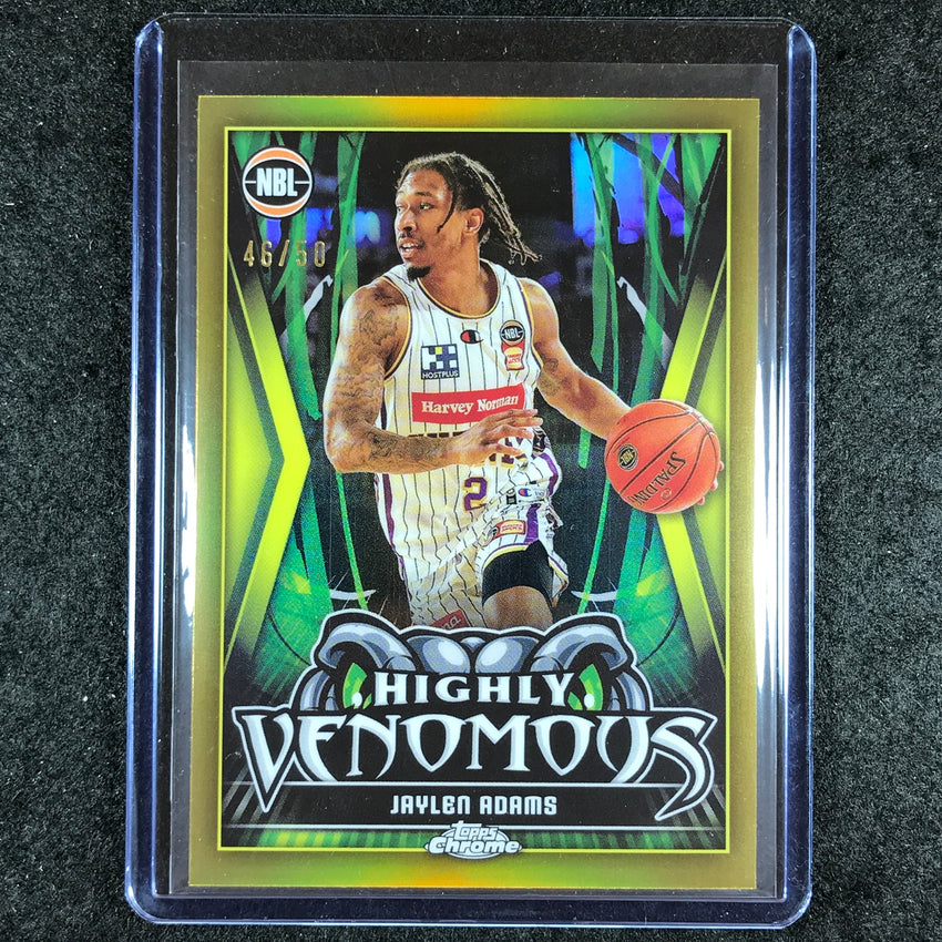 2023-24 Topps Chrome NBL JAYLEN ADAMS Highly Venomous Gold 46/50 #18