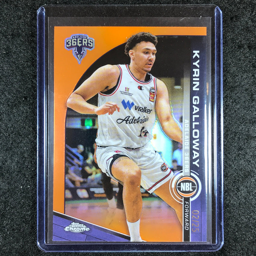 2023-24 Topps Chrome NBL KYRIN GALLOWAY Base Orange 2/25 #6