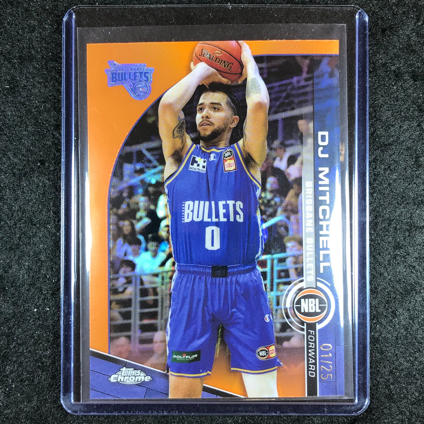 2023-24 Topps Chrome NBL DJ MITCHELL Base Orange 1/25 #12