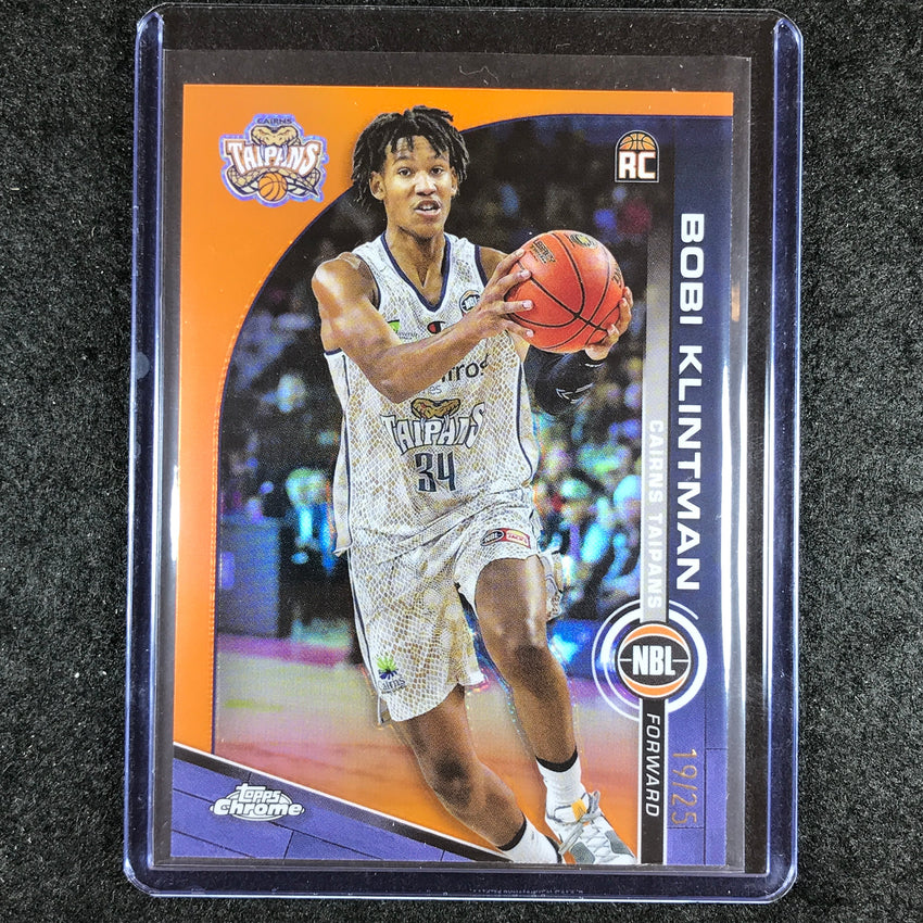 2023-24 Topps Chrome NBL BOBI KLINTMAN Rookie Base Orange 19/25 #22