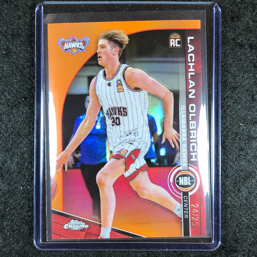 2023-24 Topps Chrome NBL LACHLAN OLBRICH Rookie Base Orange 24/25 #40