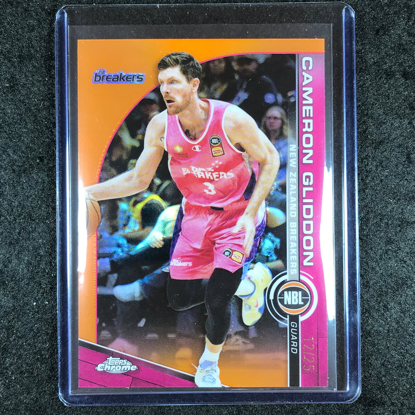 2023-24 Topps Chrome NBL CAMERON GLIDDON Base Orange 12/25 #53