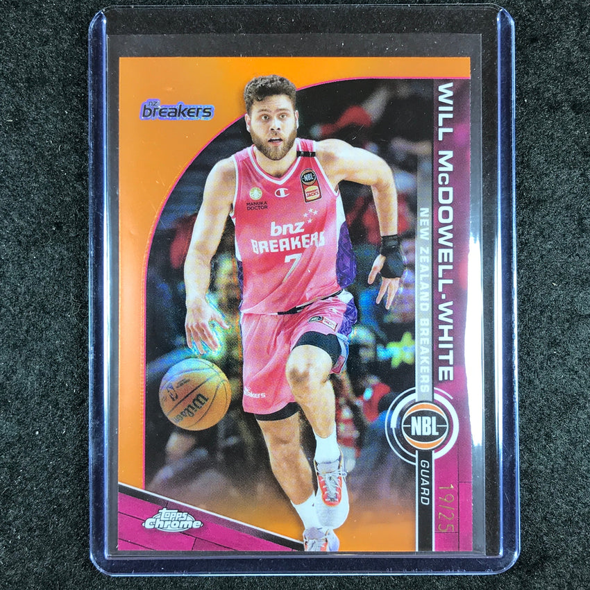 2023-24 Topps Chrome NBL WILL MCDOWELL-WHITE Base Orange 19/25 #60