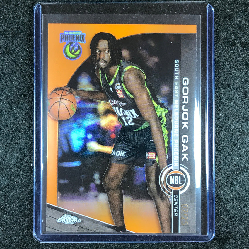 2023-24 Topps Chrome NBL GORJOK GAK Base Orange 7/25 #75