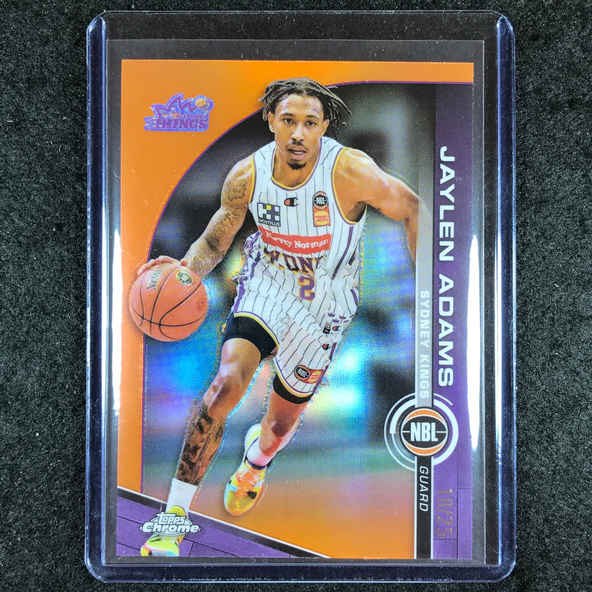 2023-24 Topps Chrome NBL JAYLEN ADAMS Base Orange 18/25 #89