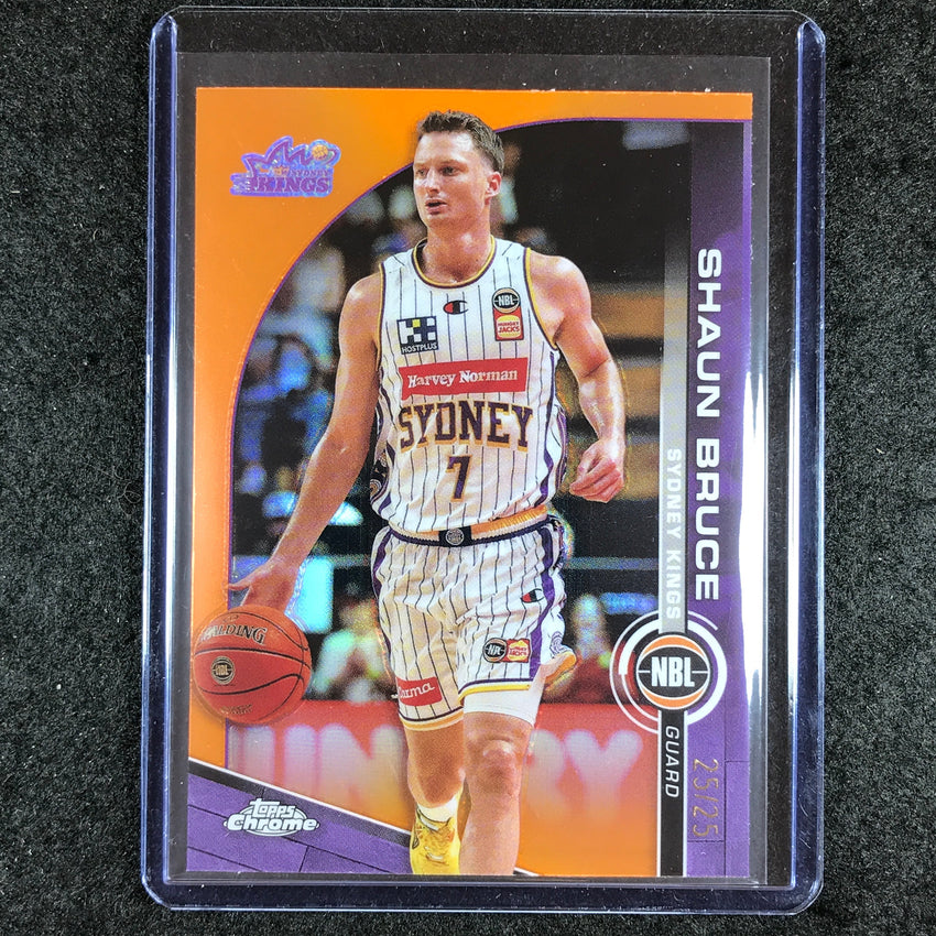 2023-24 Topps Chrome NBL SHAUN BRUCE Base Orange 25/25 #90