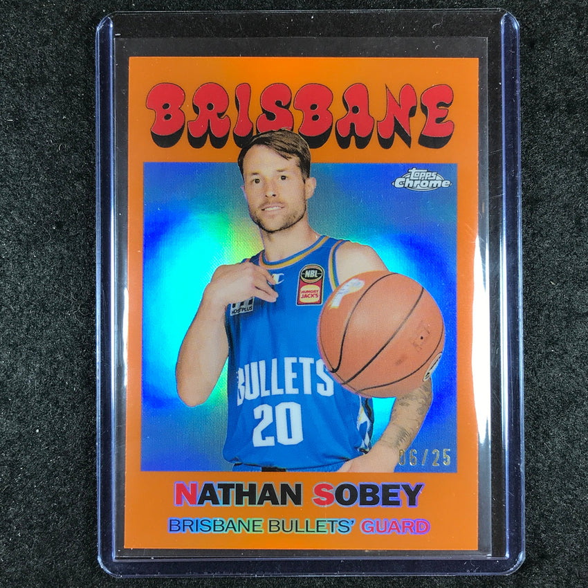 2023-24 Topps Chrome NBL NATHAN SOBEY 1971 Topps Orange 6/25 #7