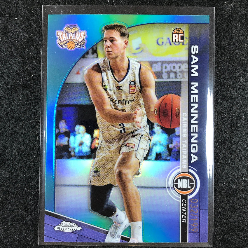 2023-24 Topps Chrome NBL SAM MENNENGA Rookie Base Aqua 32/199 #27