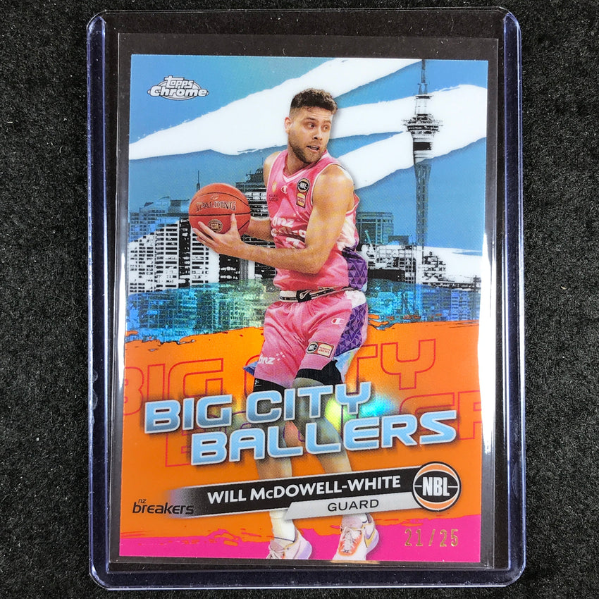 2023-24 Topps Chrome NBL WILL MCDOWELL-WHITE Big City Ballers Orange 21/25 #15