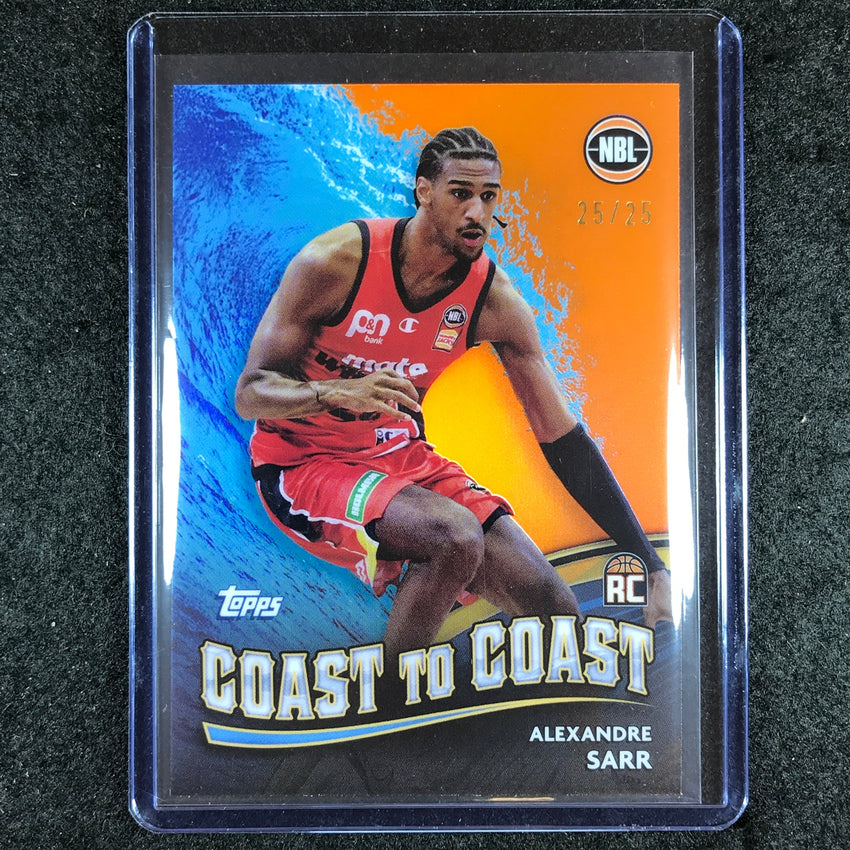 2023-24 Topps Chrome NBL ALEXANDRE SARR Coast to Coast Rookie Orange 25/25 #7