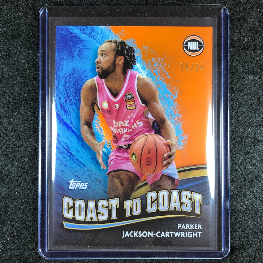 2023-24 Topps Chrome NBL PARKER JACKSON-CARTWRIGHT Coast to Coast Orange 15/25