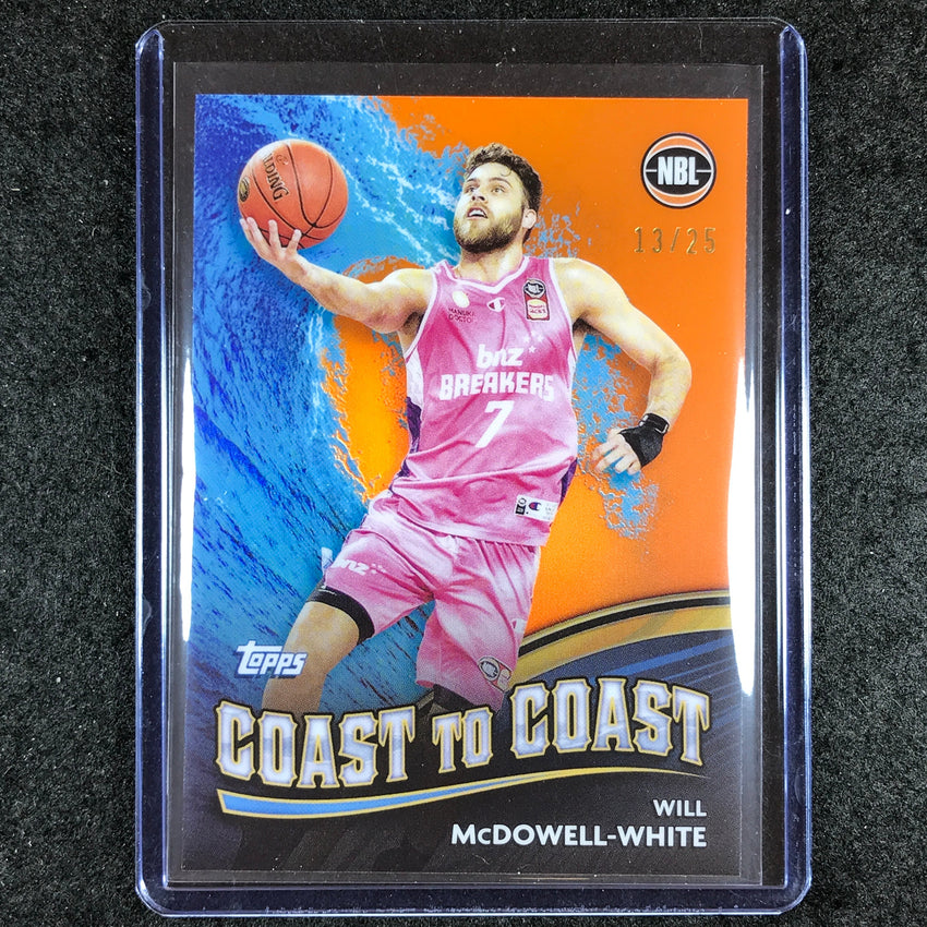 2023-24 Topps Chrome NBL WILL MCDOWELL-WHITE Coast to Coast Orange 13/25 #20