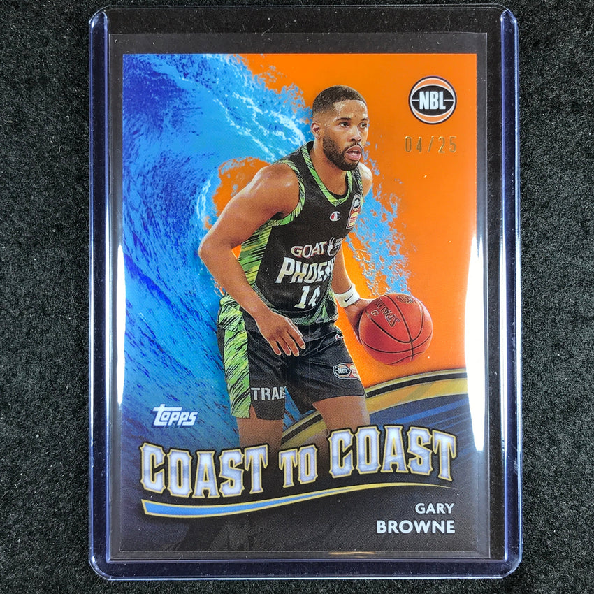 2023-24 Topps Chrome NBL GARY BROWNE Coast to Coast Orange 4/25 #22