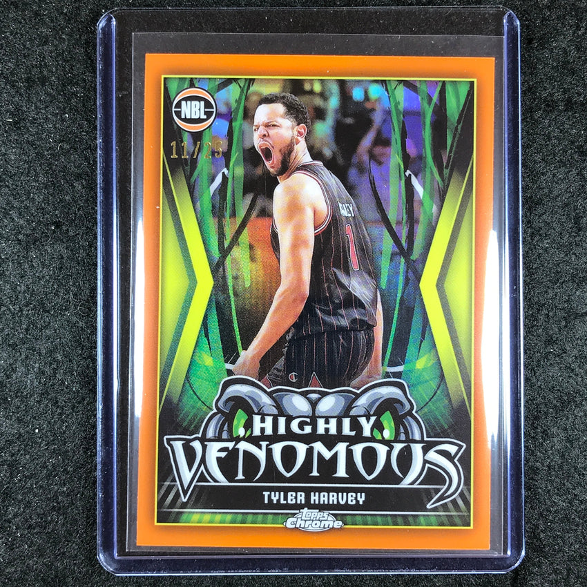 2023-24 Topps Chrome NBL TYLER HARVEY Highly Venomous Orange 11/25 #11